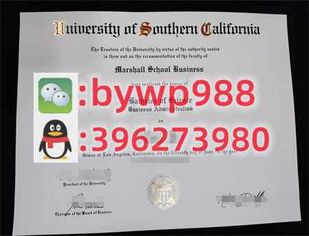 南加利福尼亚大学 University of Southern California 毕业证模版 成绩单样本
